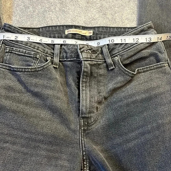 Levi's High Rise Skinny 721, Washed  Black - Picture 7 of 11